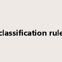 classification rule是什么意思