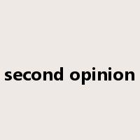 second opinion是什么意思
