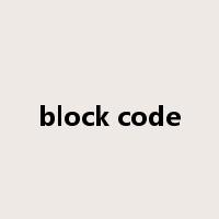 block code是什么意思