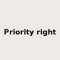 Priority right是什么意思