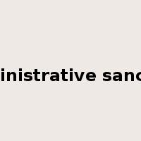 administrative sanction是什么意思