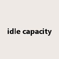 idle capacity是什么意思