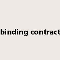 binding contract是什么意思