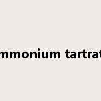 ammonium tartrate是什么意思