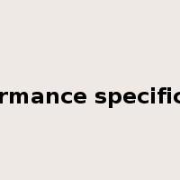 performance specification是什么意思
