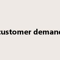 customer demand是什么意思
