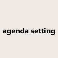 agenda setting是什么意思