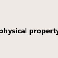 physical property是什么意思