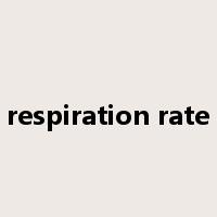 respiration rate是什么意思