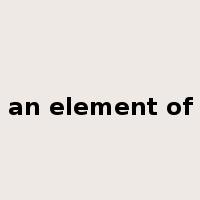 an element of是什么意思