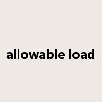 allowable load是什么意思