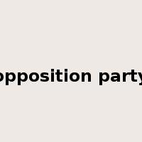 opposition party是什么意思