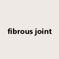 fibrous joint是什么意思