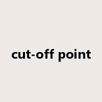cut-off point是什么意思