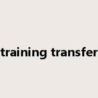 training transfer是什么意思