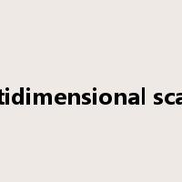 multidimensional scaling是什么意思