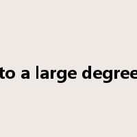 to a large degree是什么意思