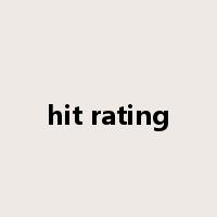 hit rating是什么意思