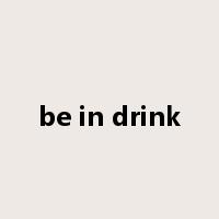 be in drink是什么意思