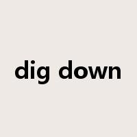 dig down是什么意思