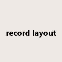 record layout是什么意思