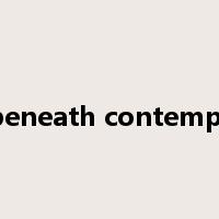 beneath contempt是什么意思