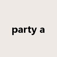 party a是什么意思