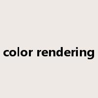 color rendering是什么意思