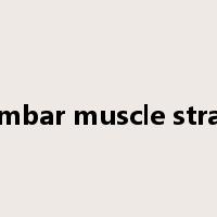 lumbar muscle strain是什么意思