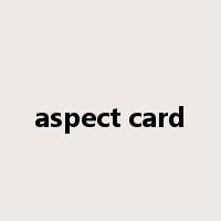 aspect card是什么意思