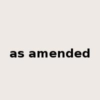 as amended是什么意思