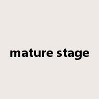 mature stage是什么意思