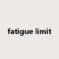 fatigue limit是什么意思
