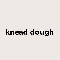 knead dough是什么意思