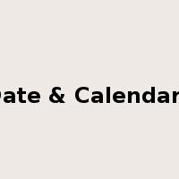 Date & Calendars是什么意思