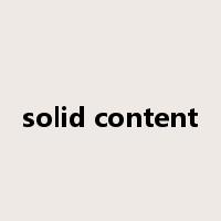 solid content是什么意思