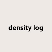 density log是什么意思