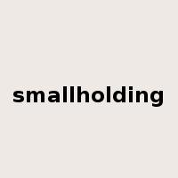 smallholding是什么意思