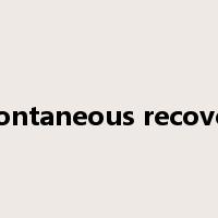 spontaneous recovery是什么意思
