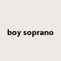 boy soprano是什么意思