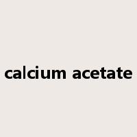 calcium acetate是什么意思