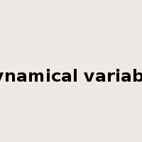 dynamical variable是什么意思