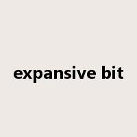 expansive bit是什么意思