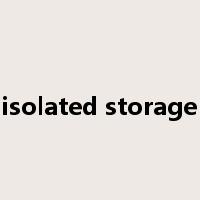 isolated storage是什么意思