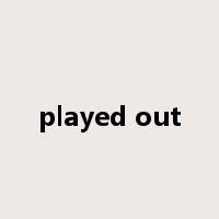 played out是什么意思