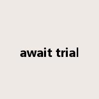 await trial是什么意思