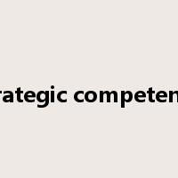 strategic competence是什么意思