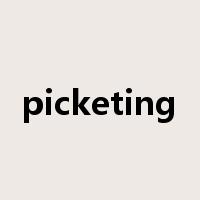 picketing是什么意思