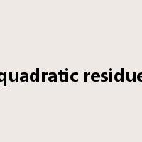 quadratic residue是什么意思