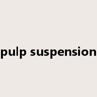 pulp suspension是什么意思